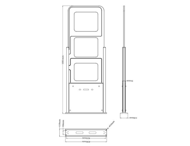 Walk Through Security Entrance Antenna HF RFID Gate Reader Smart Access ...