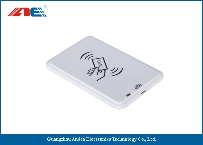 White HF USB RFID Reader For Passive RFID Tags Support Anti - Collision Algorithm