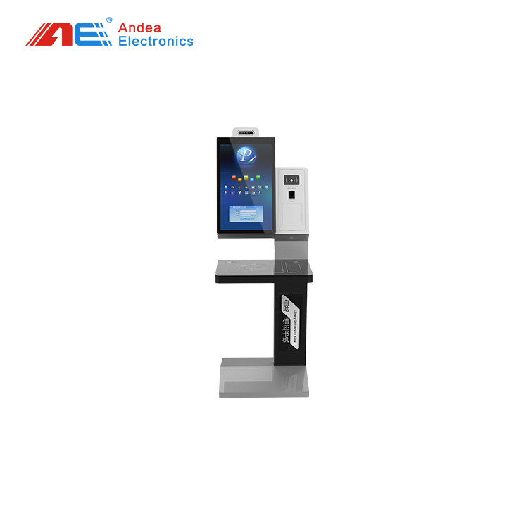 21.5 Inch Interactive Self Service Kiosk Automatic Touch Screen Kiosk Self Borrow And Ruturn Machine For Library